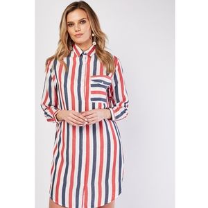 Flag Stripes Shirt dress